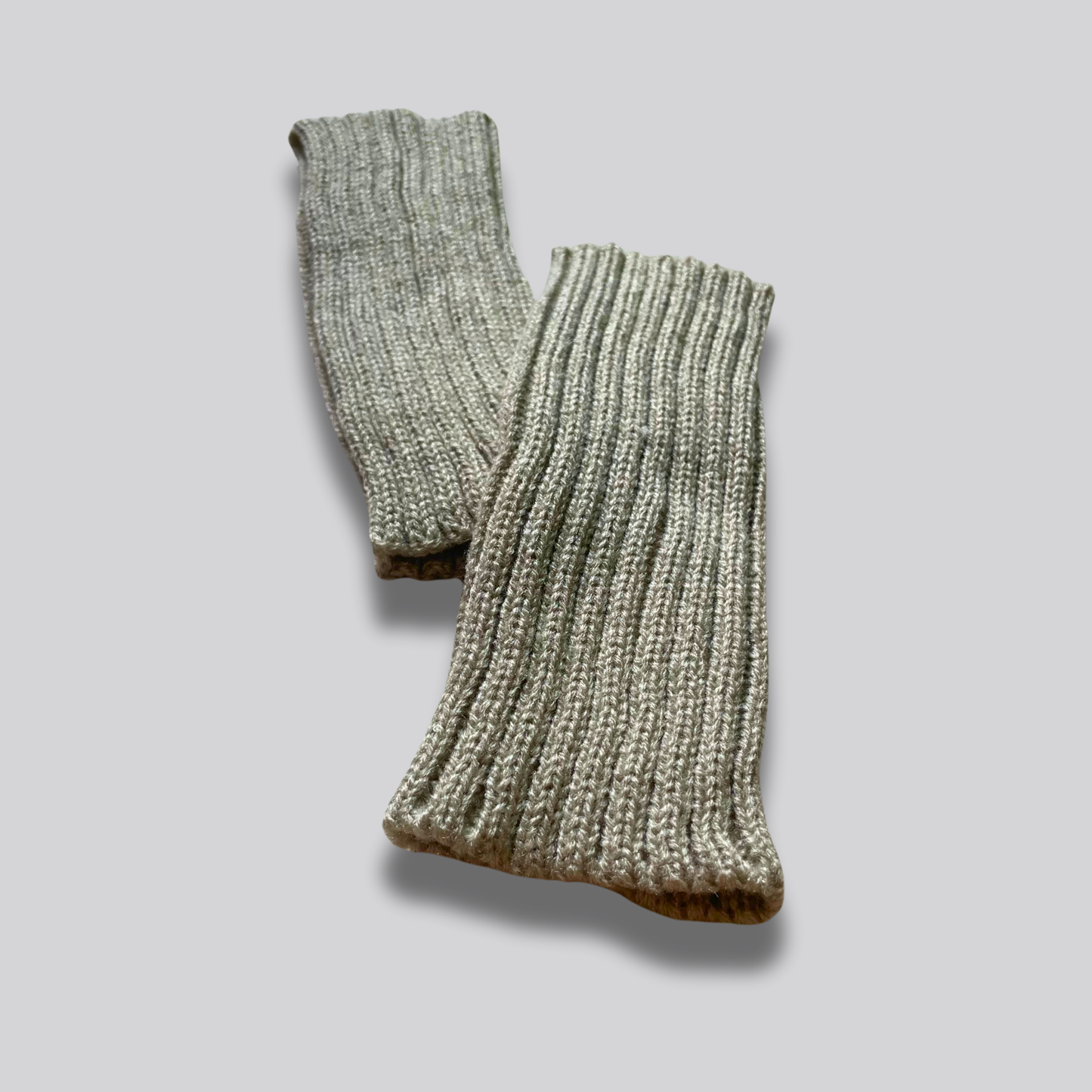 Khaki Knit Gloves