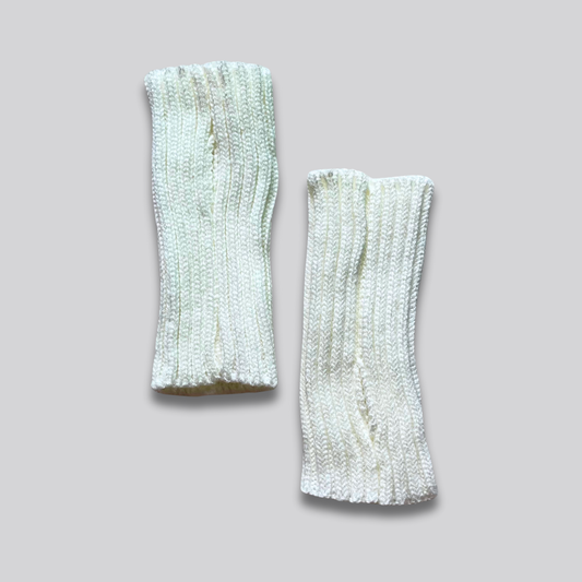 White Knit Gloves