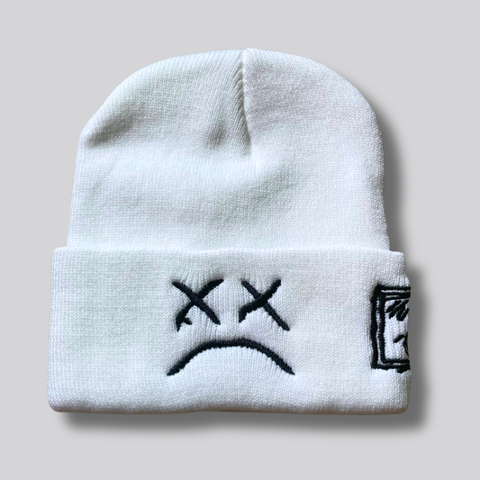 White Emo Beanie